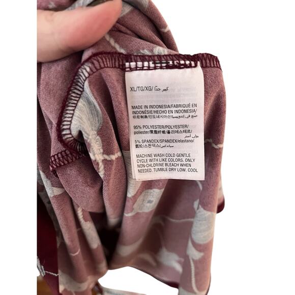 Charter Club Womens Red White Tassel Print Tie Waist Dress Size XL - Picture 6 of 7